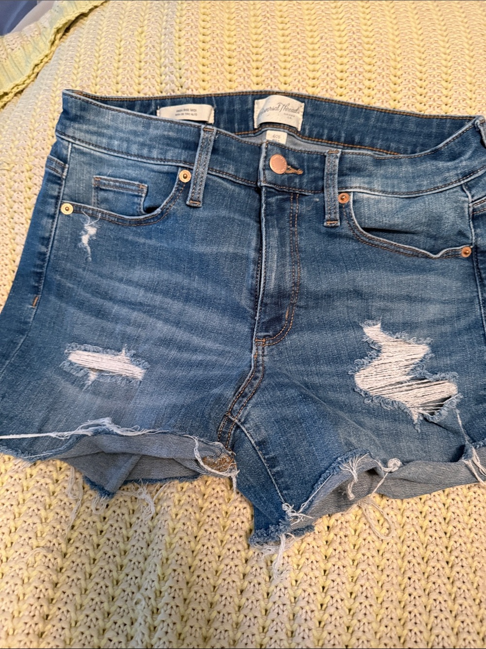 Universal Thread Distressed Blue Denim Shorts